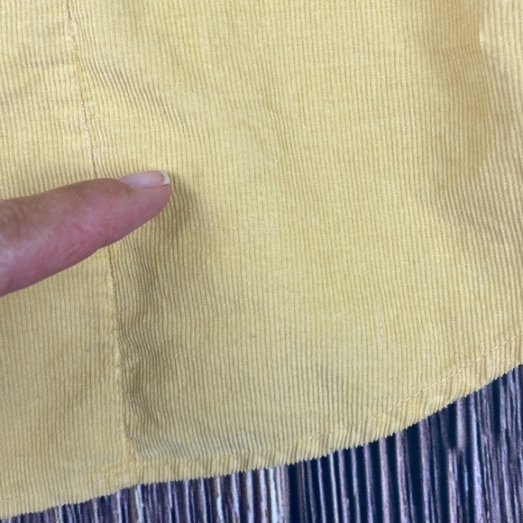 Yellow Corduroy Button Down Shirt - Picture 9 of 10